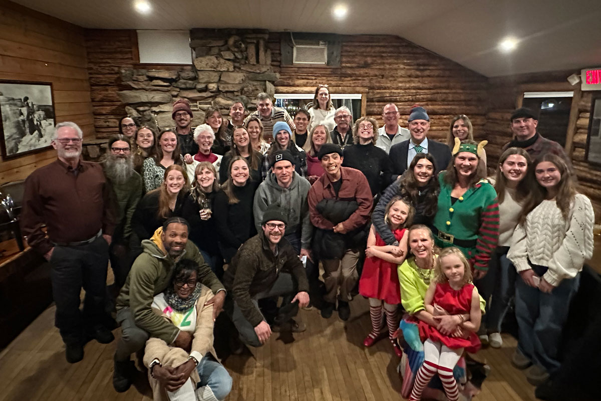 Staff at Christmas party